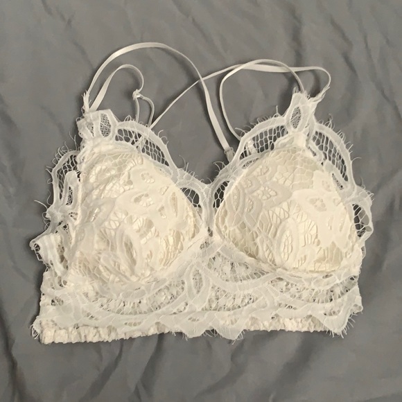 white bralette